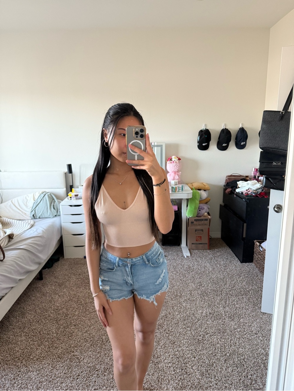 Tan cropped top